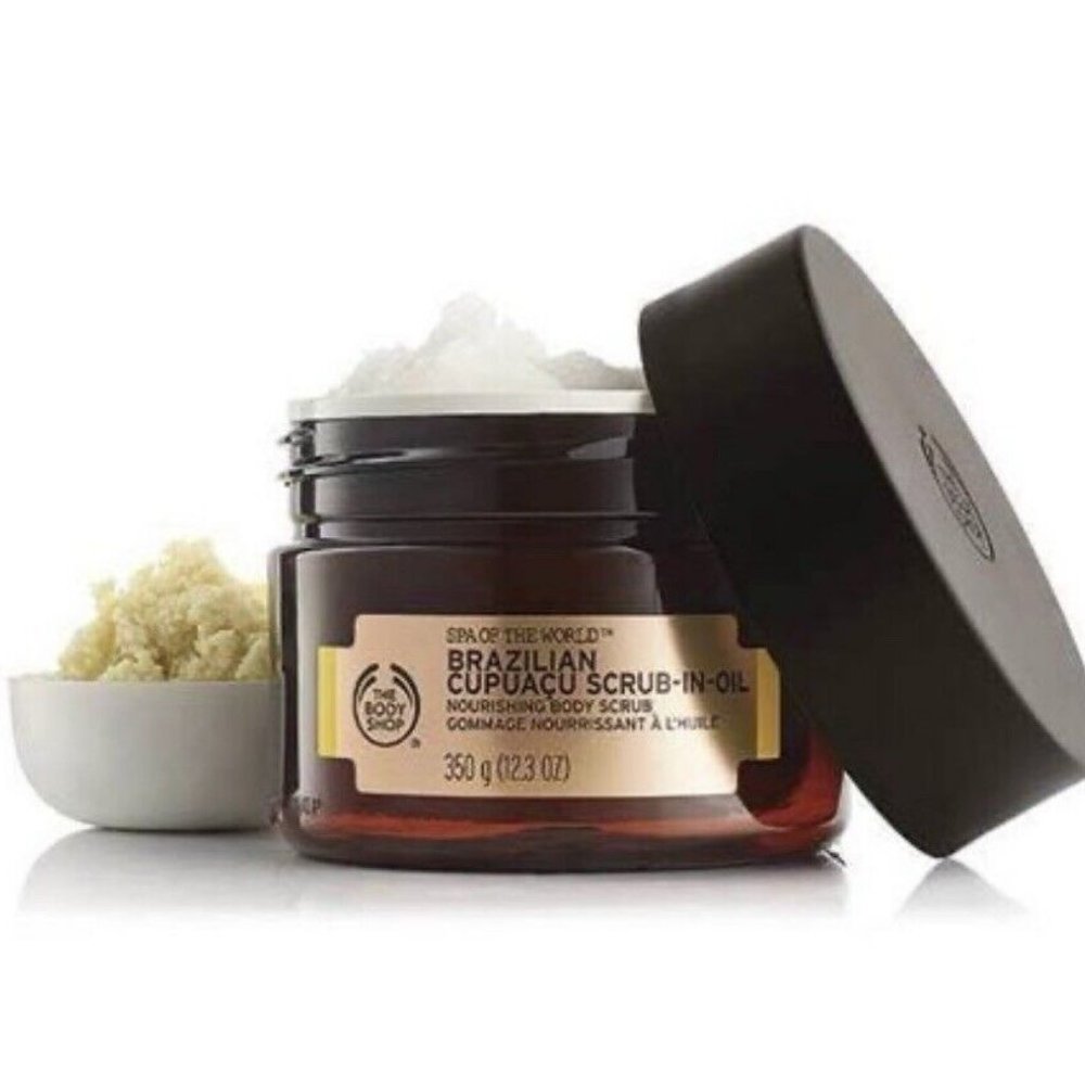 The Body Shop Spa of World Brazilian Cupuacu Scrub in Oil 12.3 Oz RARE Sealed
